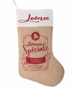 Botte de Noël personnalisée en jute