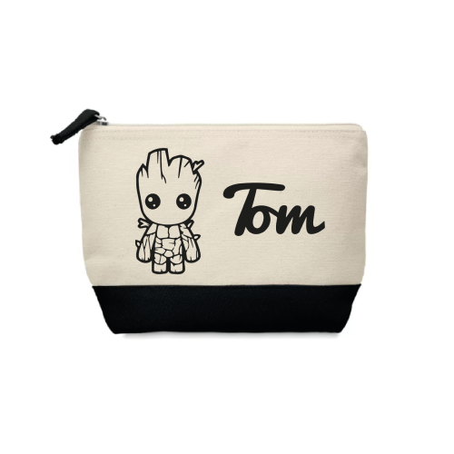 Trousse de toilette personnalisée bébé Groot et prénom