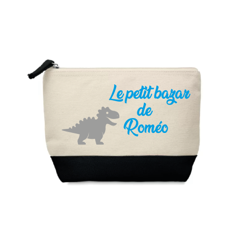 Trousse de toilette personnalisée dinosaure et prénom