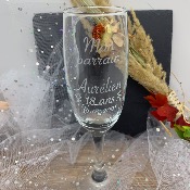 Verre flûte à champagne personnalisé mon parrain joyeux anniversaire avec âge