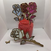 Rose en bois personnalisée