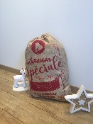 Hotte de Nol en jute personnalise