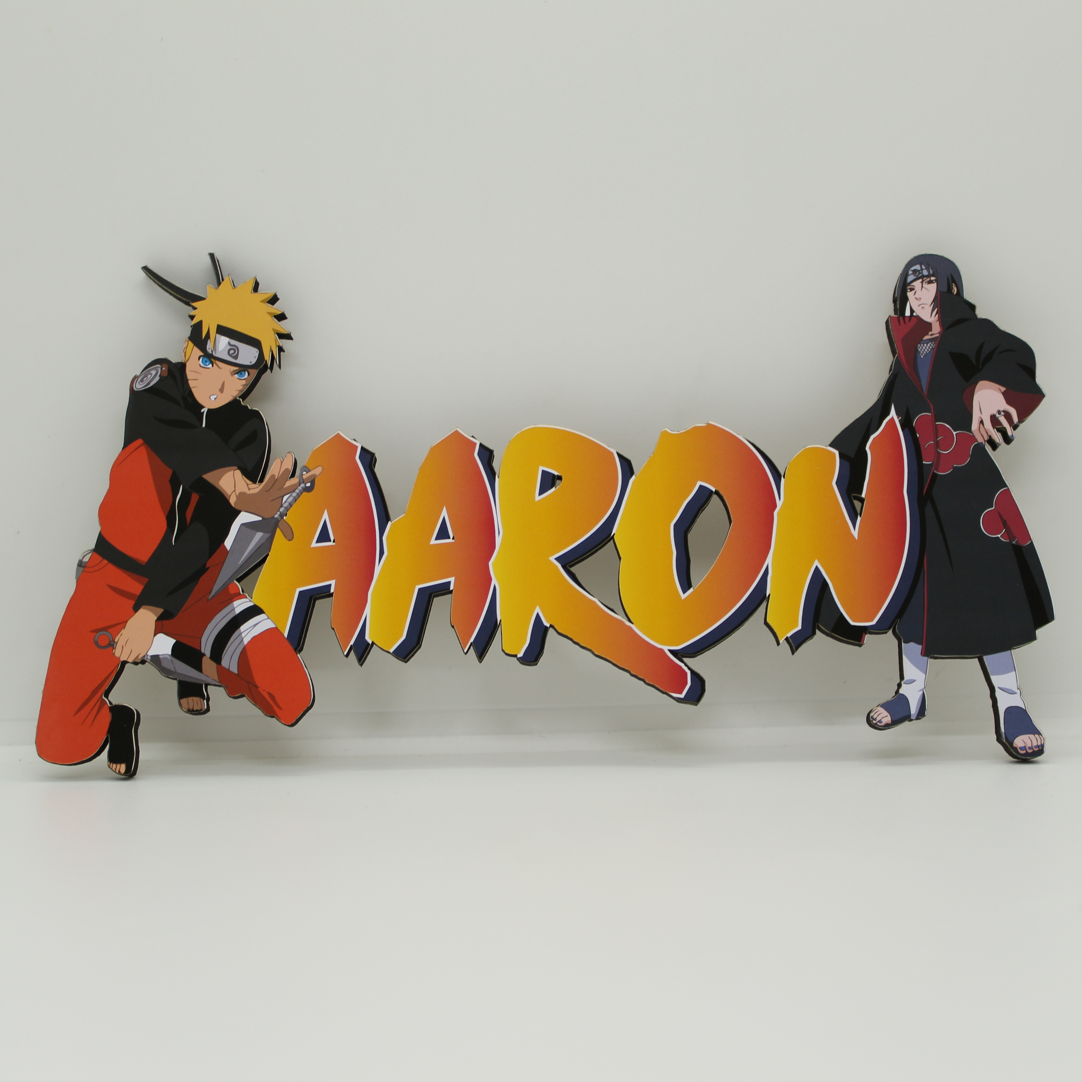 Plaque de porte de chambre Naruto personnalisée en bois