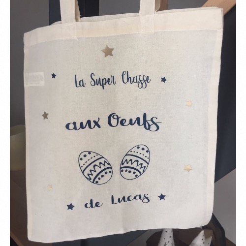 Tote-Bag personnalisé chasse aux oeufs