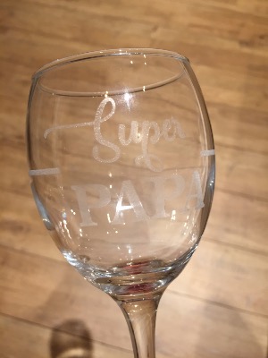 Verre ballon personnalisé  Super Papa