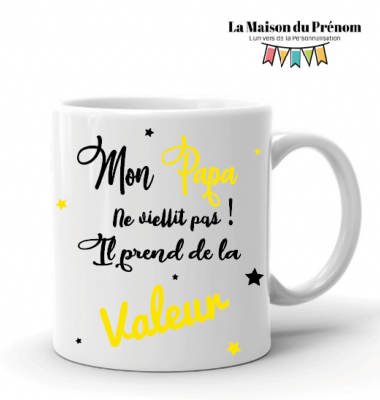 Mug personnalisé Mon papa ne vieillit pas!