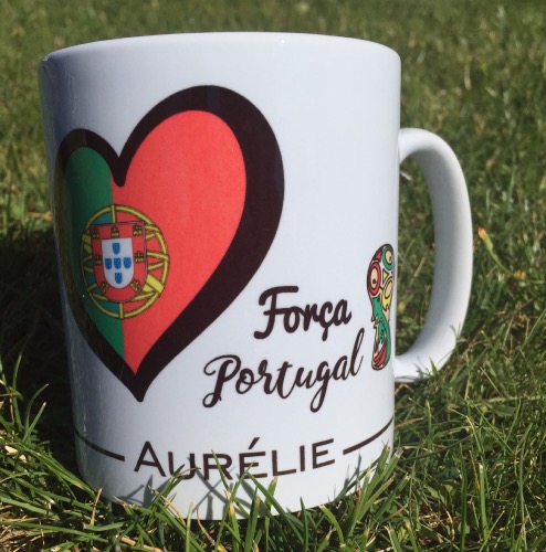 Mug Blanc personnalisé Prénom Portugal