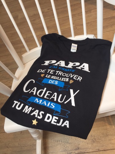 T-shirt personnalisé - Papa, Cadeau