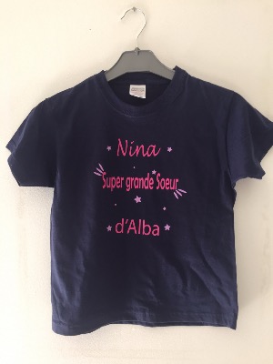 Tee shirt personnalisé Super grande soeur