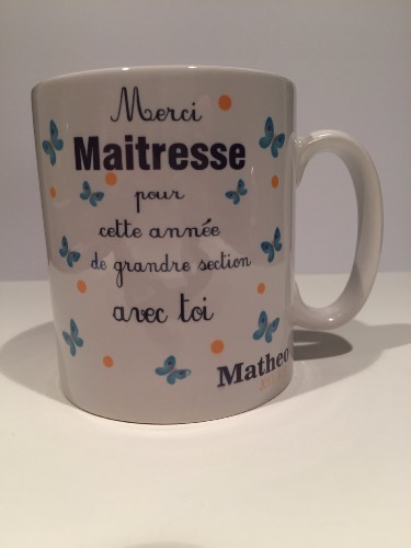 Mug personnalisé merci maîtresse pour cette année 