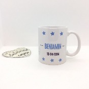 Mug Blanc personnalisé Prénom Date de naissance