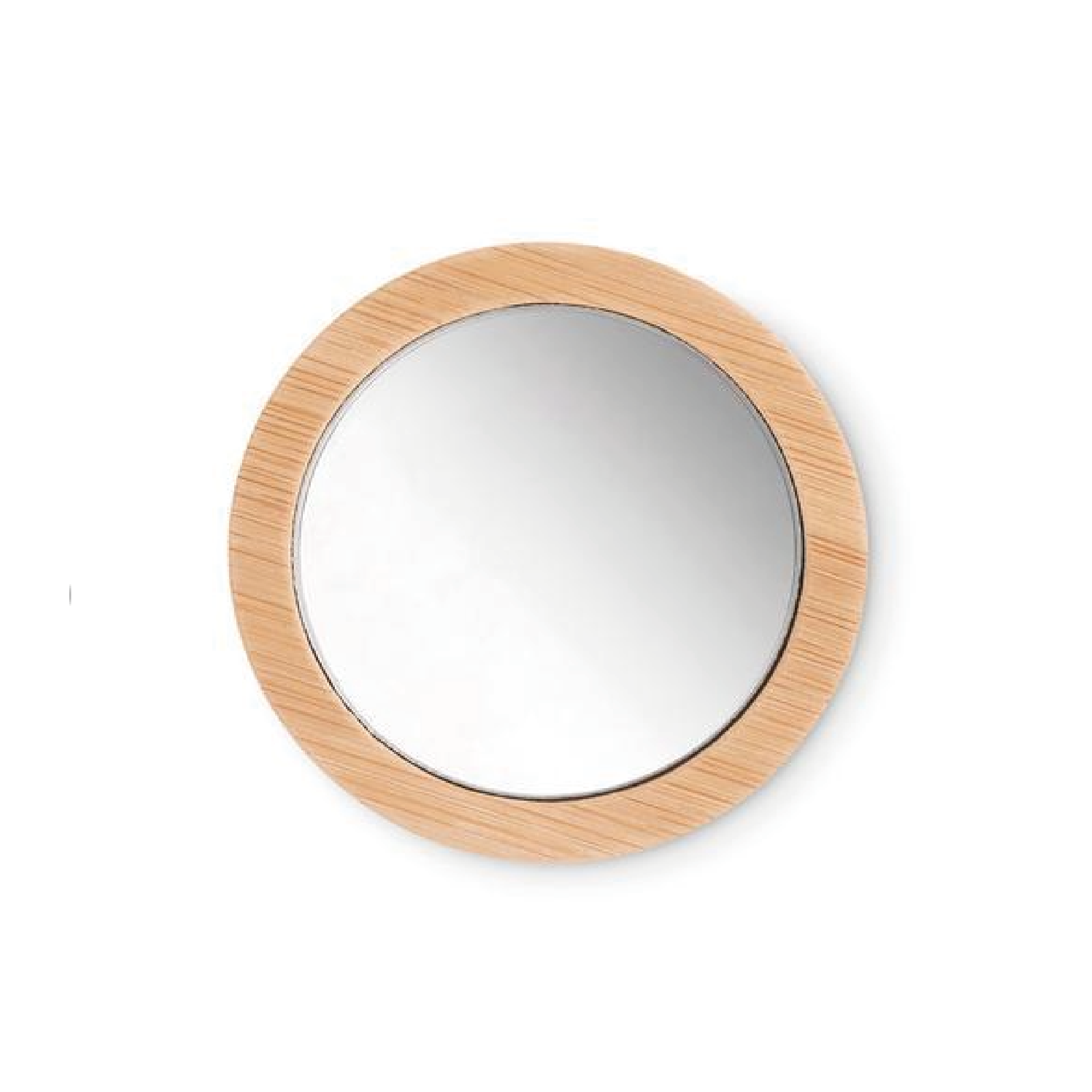 Miroir de poche en bambou Mamie je t'aime un peu beaucoup à la folie personnalisé 