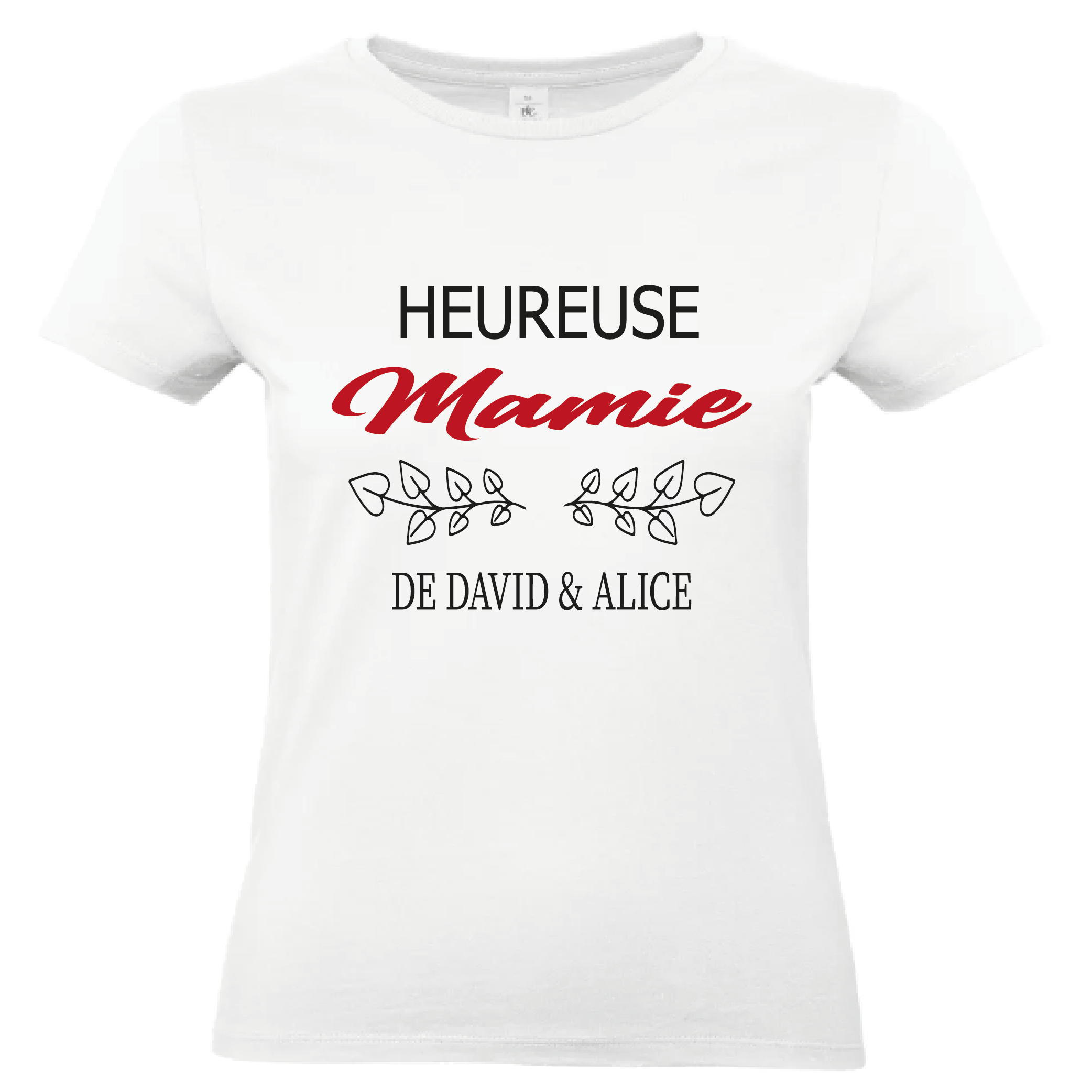 Tee Shirt personnalisé heureuse mamie 