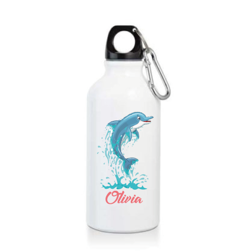 Gourde ou bouteille personnalisée pour enfant modèle dauphin