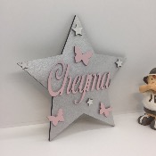 Plaque de porte toile avec prnom personnalise