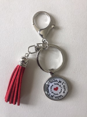 Porte-clefs personnalisé "Je t'aime tata"