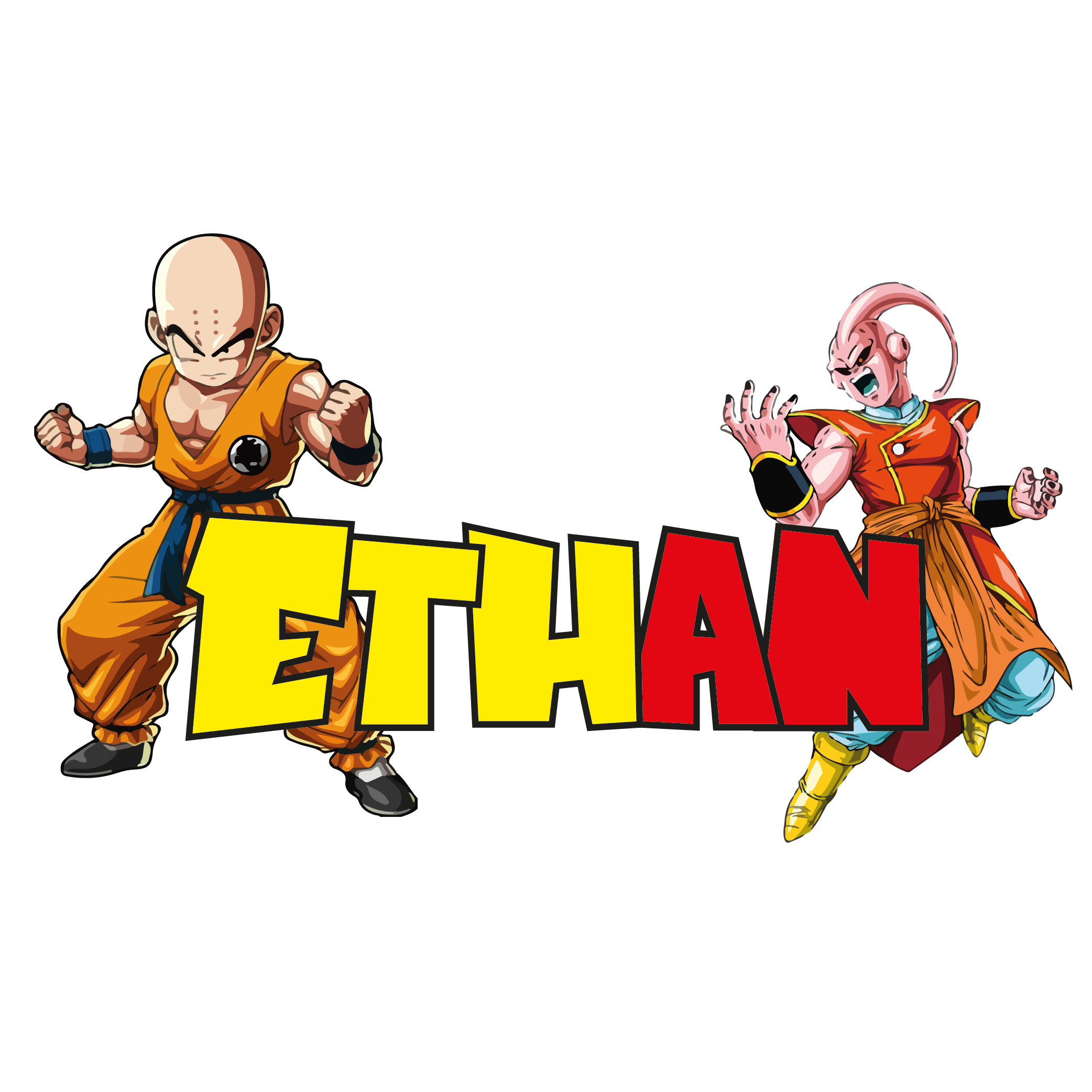 Plaque de porte krillin et boubou personnalisée