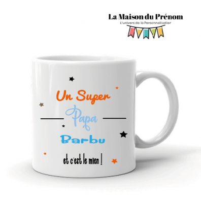 Mug personnalisé Un super papa barbu