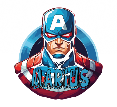 Plaque de porte Captain America personnalisée