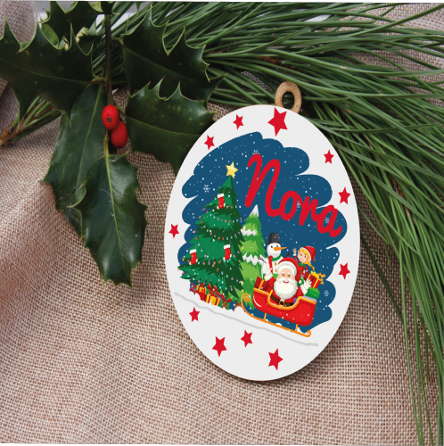 Boule de Noël en bois de naissance, grossesse de Noël, femme