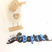 Plaque de porte Moto-Cross avec personnalise