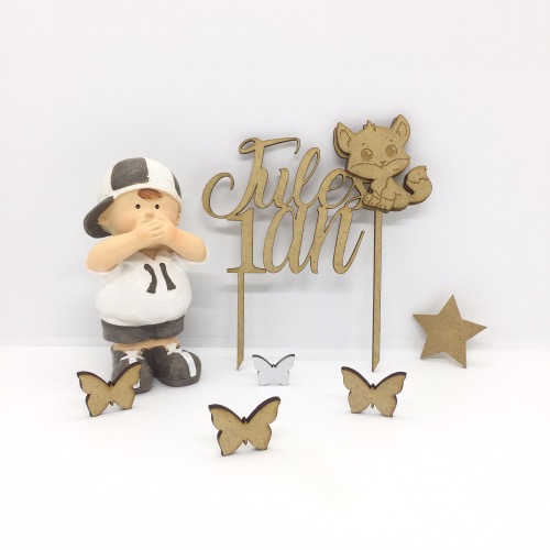 Cake topper Renard personnalisé