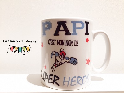 Mug personnalisé Super Papy