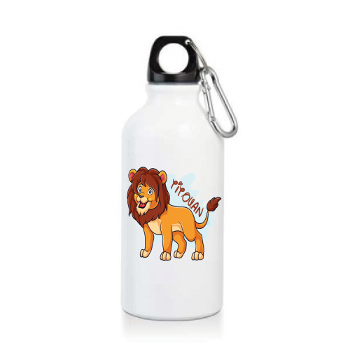 Gourde ou bouteille personnalisée pour enfant modèle lion