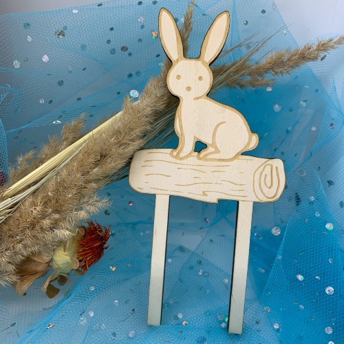 Cake topper lapin personnalisé