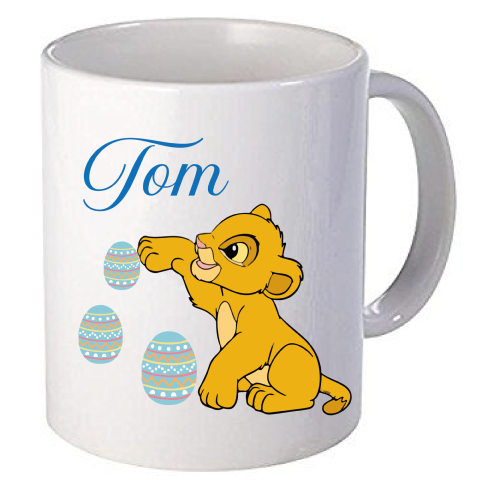 Mug spéciale Pâques personnalisé Simba et prénom