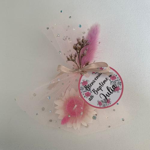 Fleur en bougie personnalisée 