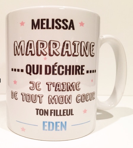 Mug personnalisé ma marraine qui déchire