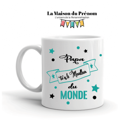 Mug personnalisé Mon papa tu est le meilleur