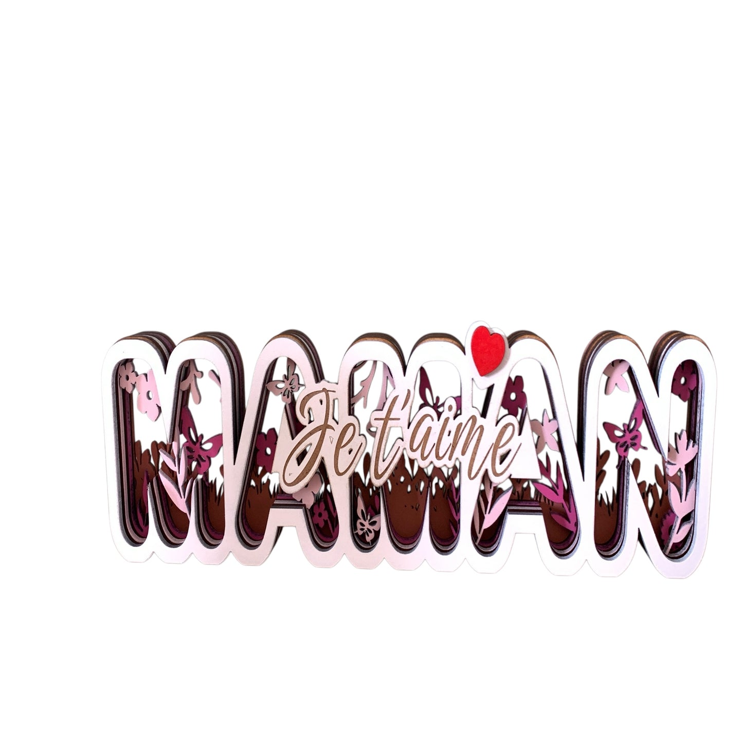 Décoration cadeau fêtes des mères Maman je t'aime