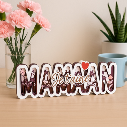 Décoration cadeau fêtes des mères Maman je t'aime