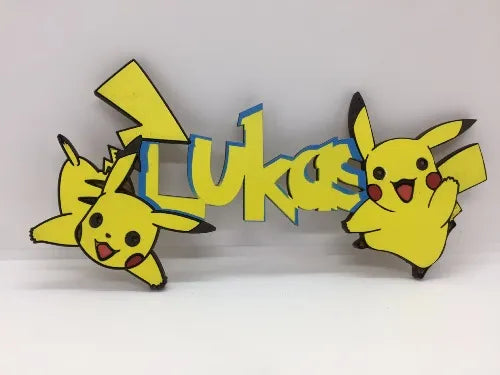 Plaque de porte personnalisée pikachu et prénom