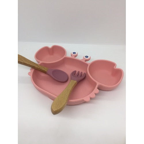 Set repas en silicone personnalisés gravure