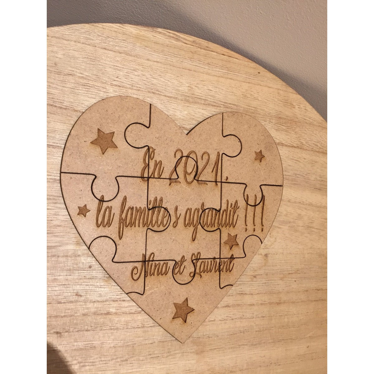 Puzzle personnalisé annonce grossesse 
