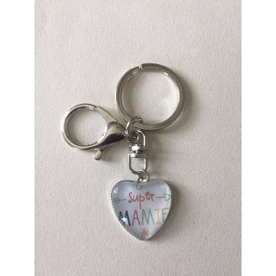 Porte-clefs personnalisé "Super Mamie"
