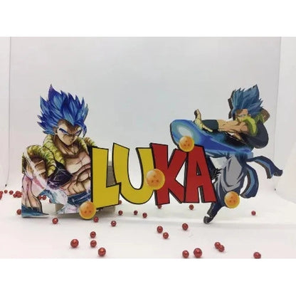 Plaque de porte Décoration Dbz et prénom personnalisée