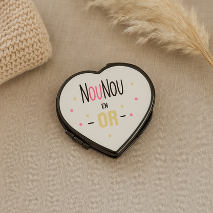 Miroir - Nounou en Or personnalisé