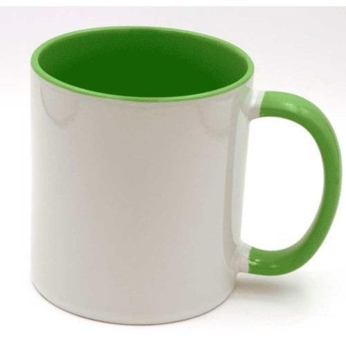Mug blanc avec anse verte