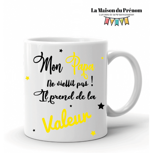 Mug personnalisé Mon papa ne vieillit pas!