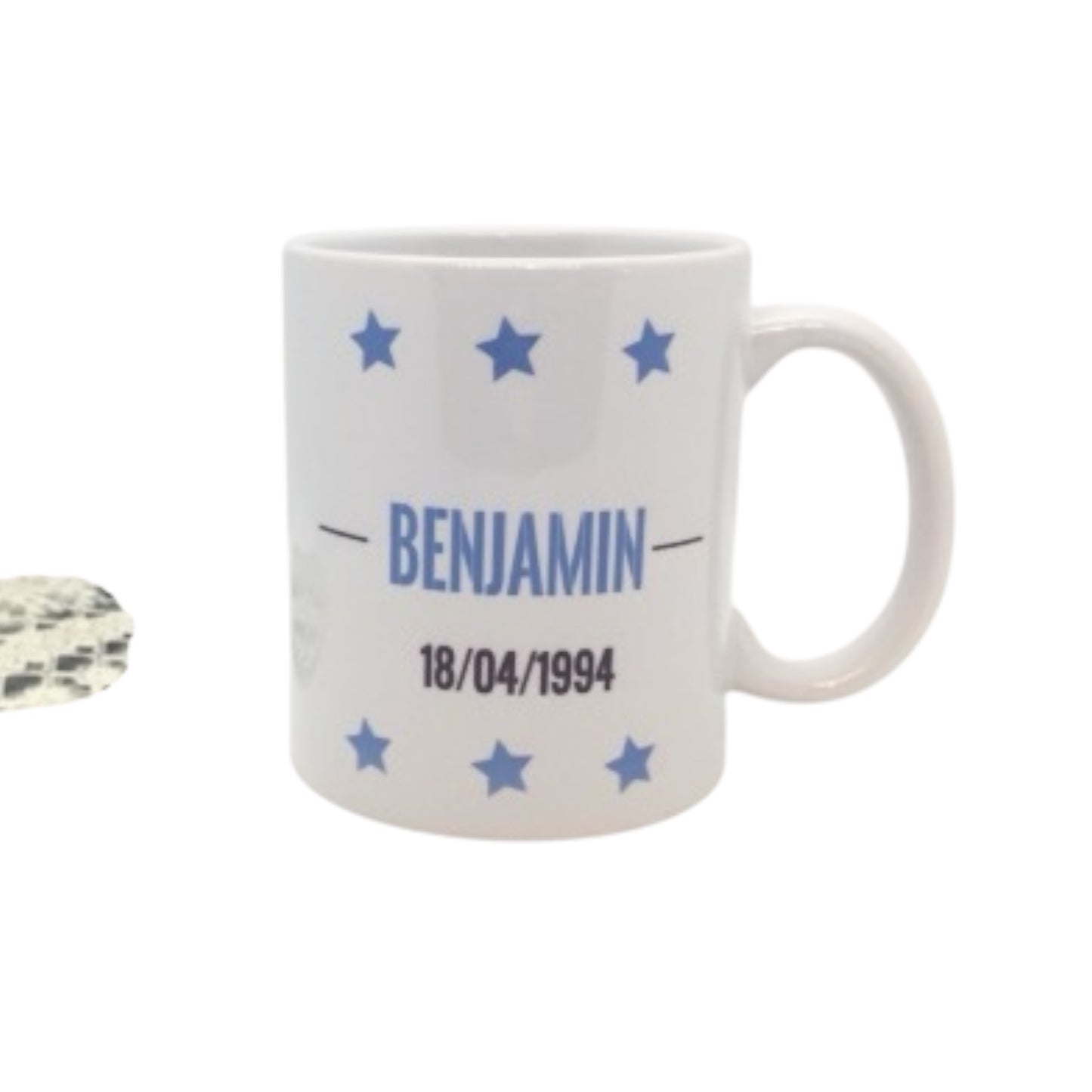 Mug Blanc personnalisé Prénom Date de naissance