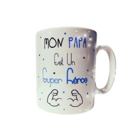 Mug personnalisé Mon papa est un SUPER Héros