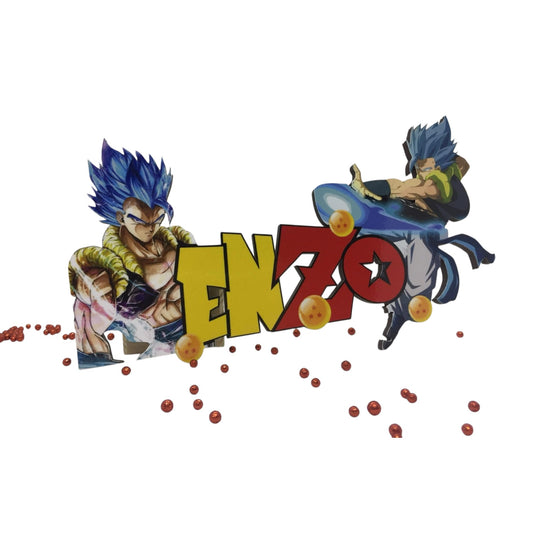 Plaque de porte Décoration Dbz et prénom personnalisée