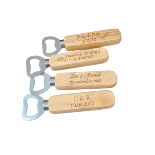 Décapsuleur en bois personnalisé