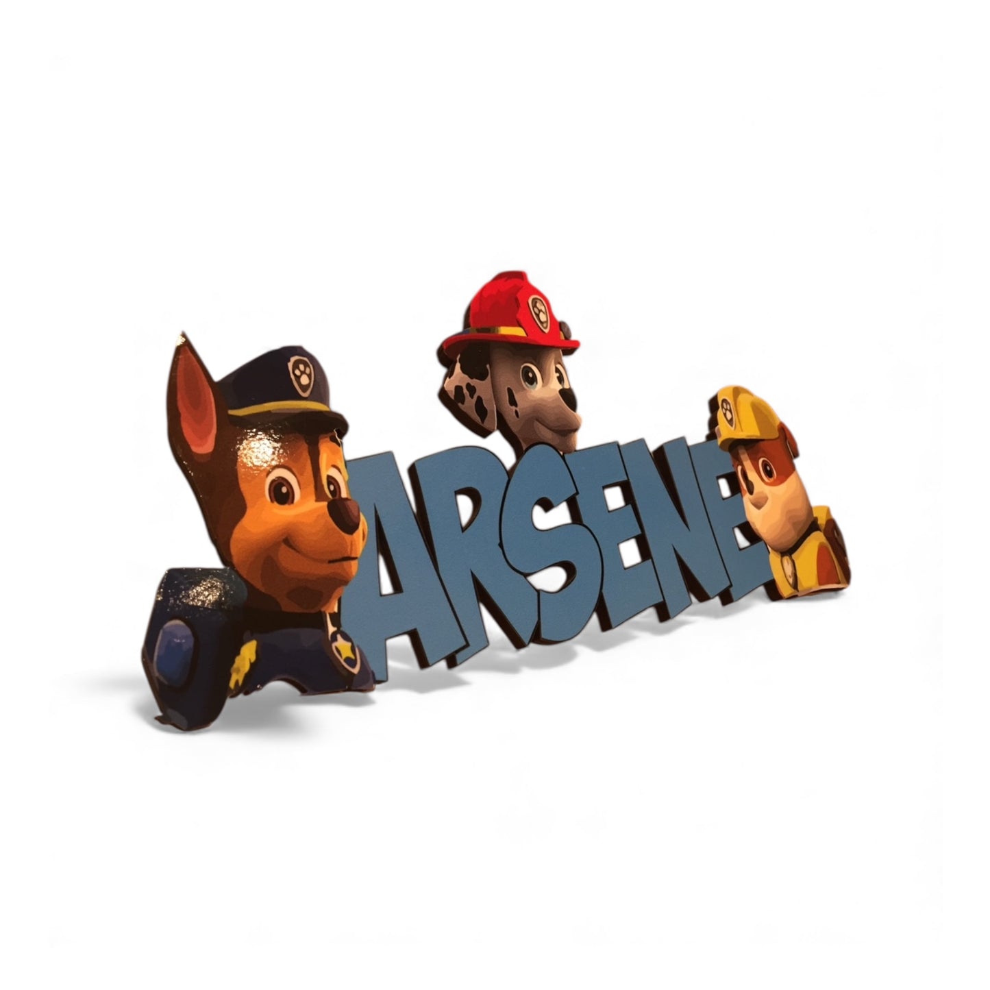 Plaque de Porte Pat' Patrouille Ruben Marcus Chase Personnalisée - Chambre Enfant