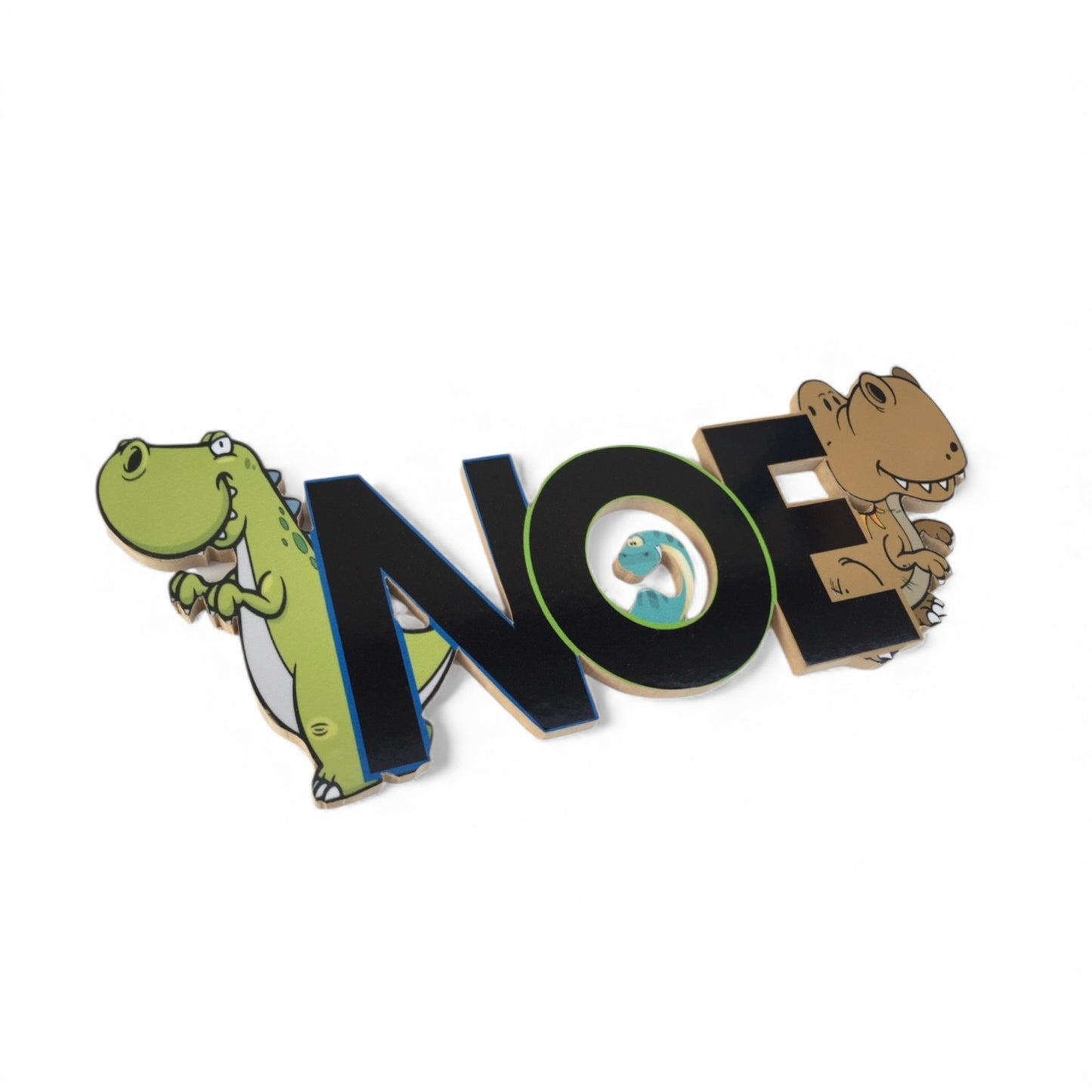 Plaque de Porte Petits Dinosaures Personnalisée - Chambre Enfant