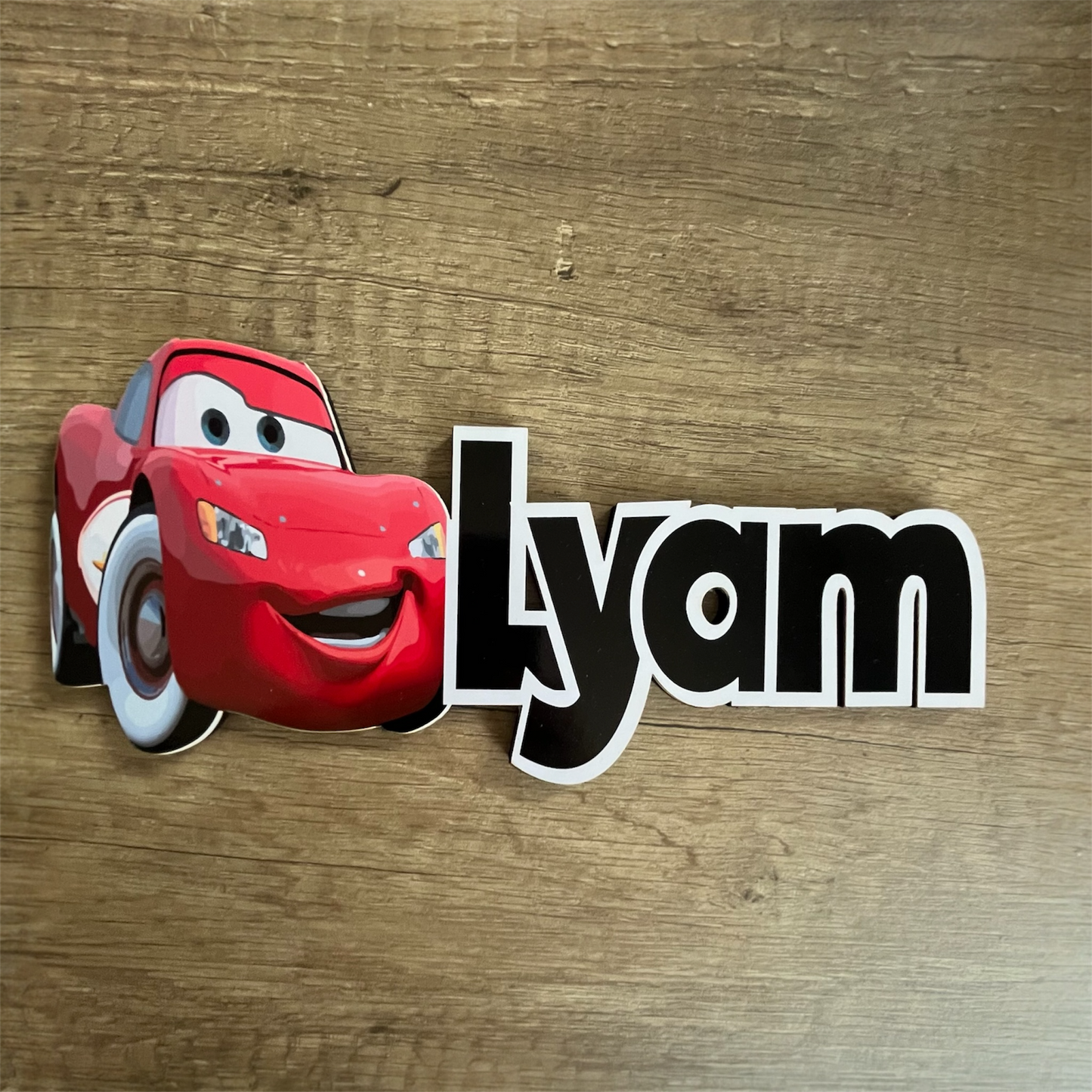 Plaque de Porte Décoration Cars Personnalisée